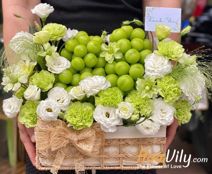 Giỏ nho xanh nhập khẩu - Thành ý yêu thương