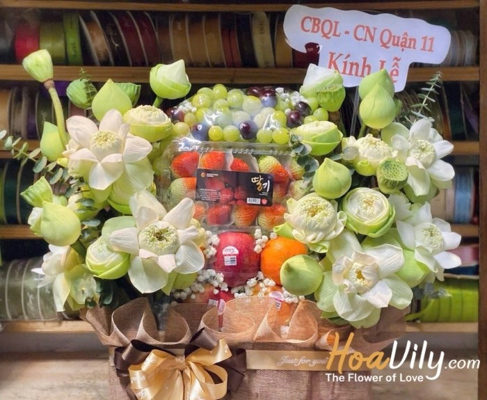 Giỏ trái cây cao cấp - Bình an phát tài