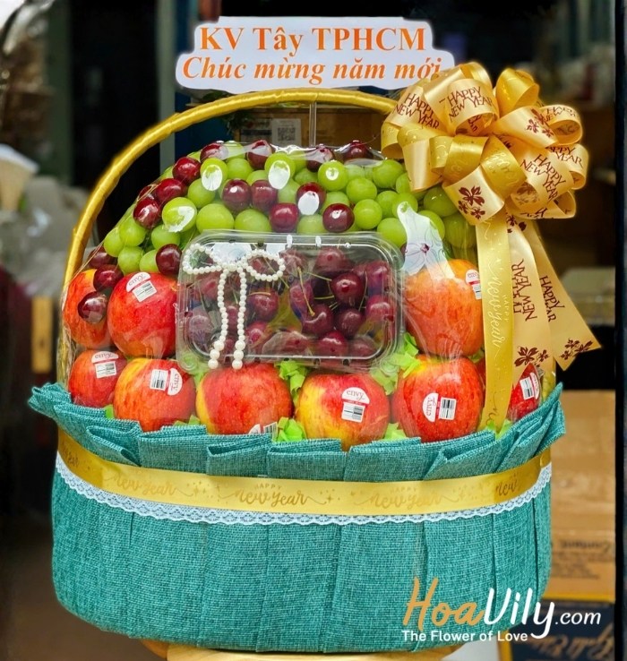 Giỏ trái cây cao cấp - Phúc lộc tròn đầy