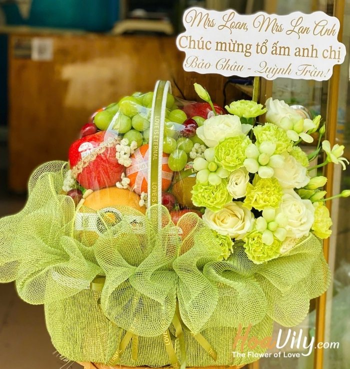 Giỏ trái cây sinh nhật - Mãi luôn hạnh phúc