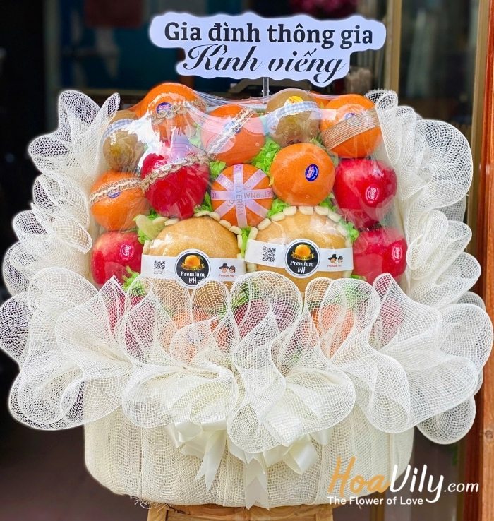 Giỏ trái cây kính viếng - Lòng thành xin dâng