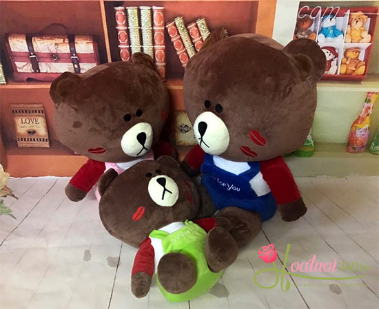 gấu bông dễ thương mặc áo i love you gấu bông dễ thương mặc áo i love you