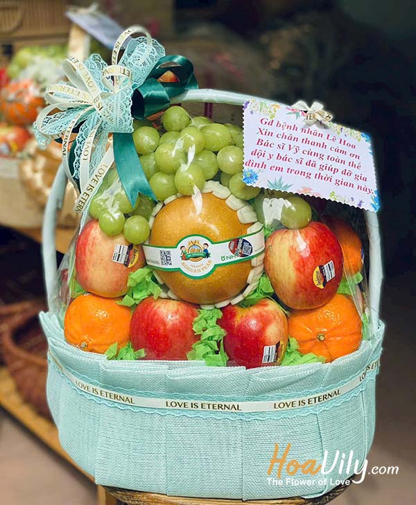 Mẫu giỏ trái cây tấm lòng biết ơn