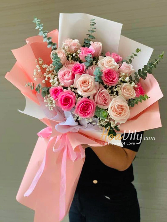 Bó hoa hồng chúc mừng sinh nhật vợ/người yêu Hoa sinh nhật sang trọng dành tặng người thương