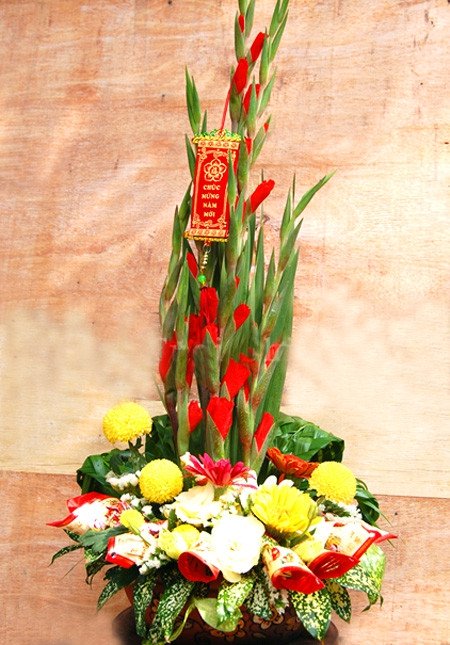 hoa để bàn phòng khách