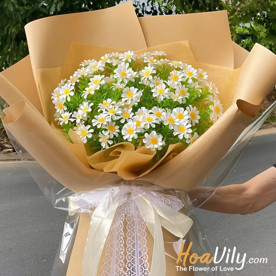 Bó hoa cúc tana tặng lễ tốt nghiệp