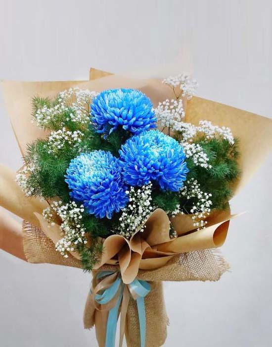 Bó hoa cúc mẫu đơn sang trọng